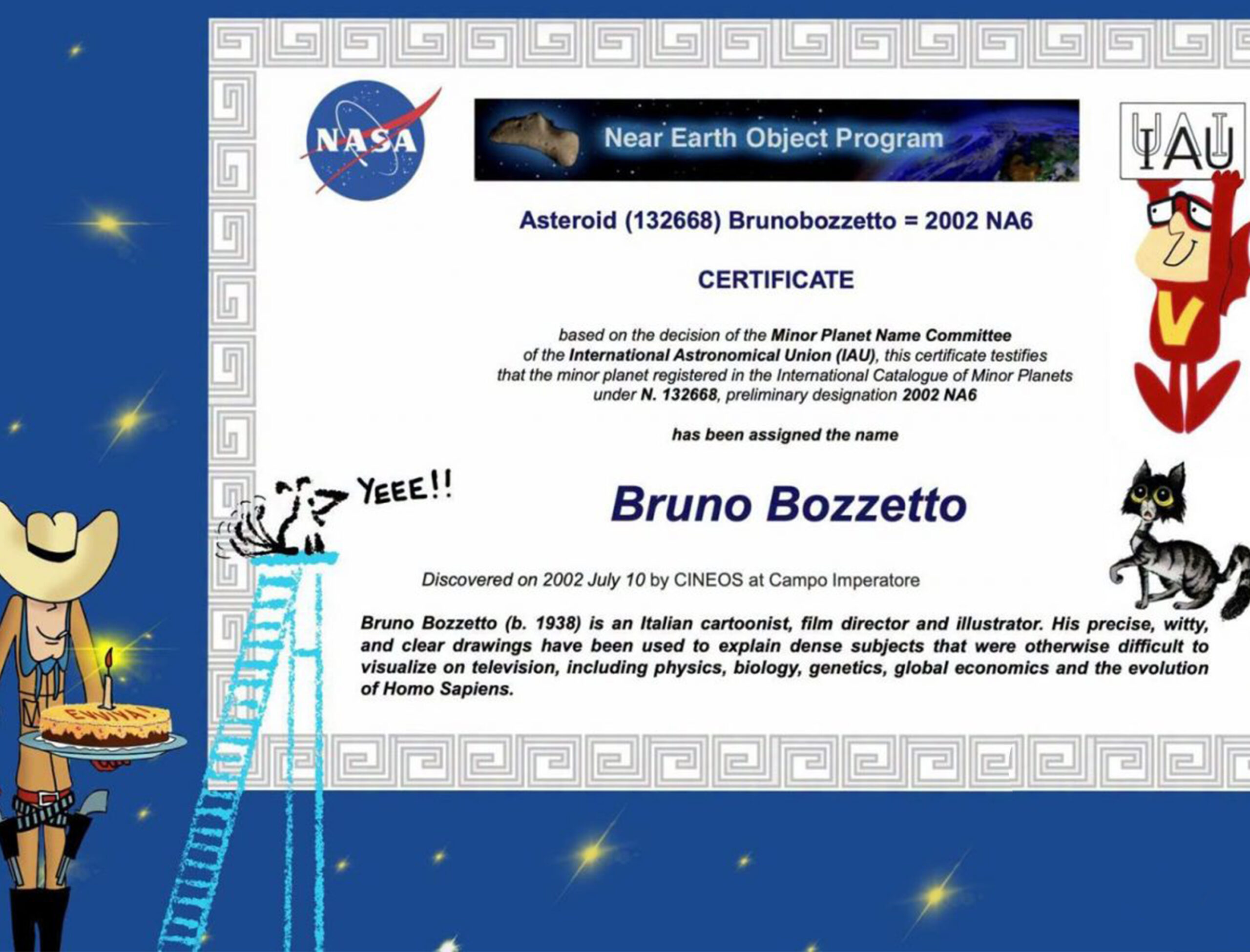 Out of This World: IAU Names an Asteroid After Bruno Bozzetto